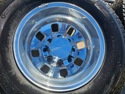 18" GMC Sierra 3500 DENALI Dually rims wheels OEM 14127 14129 8x210 MICHELIN NEW