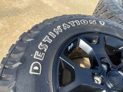 17" Jeep Wrangler Rubicon OEM 9218 wheels rims Gladiator FIRESTONE M/T2