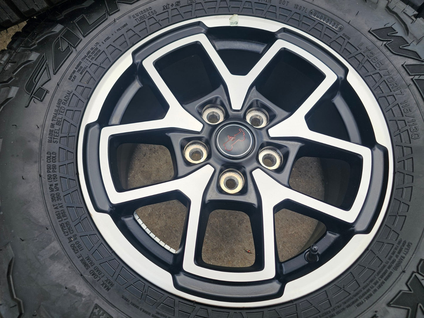 17" Jeep Wrangler Rubicon OEM 95730 9327 wheels rims Gladiator FALKEN A/T 33 NEW