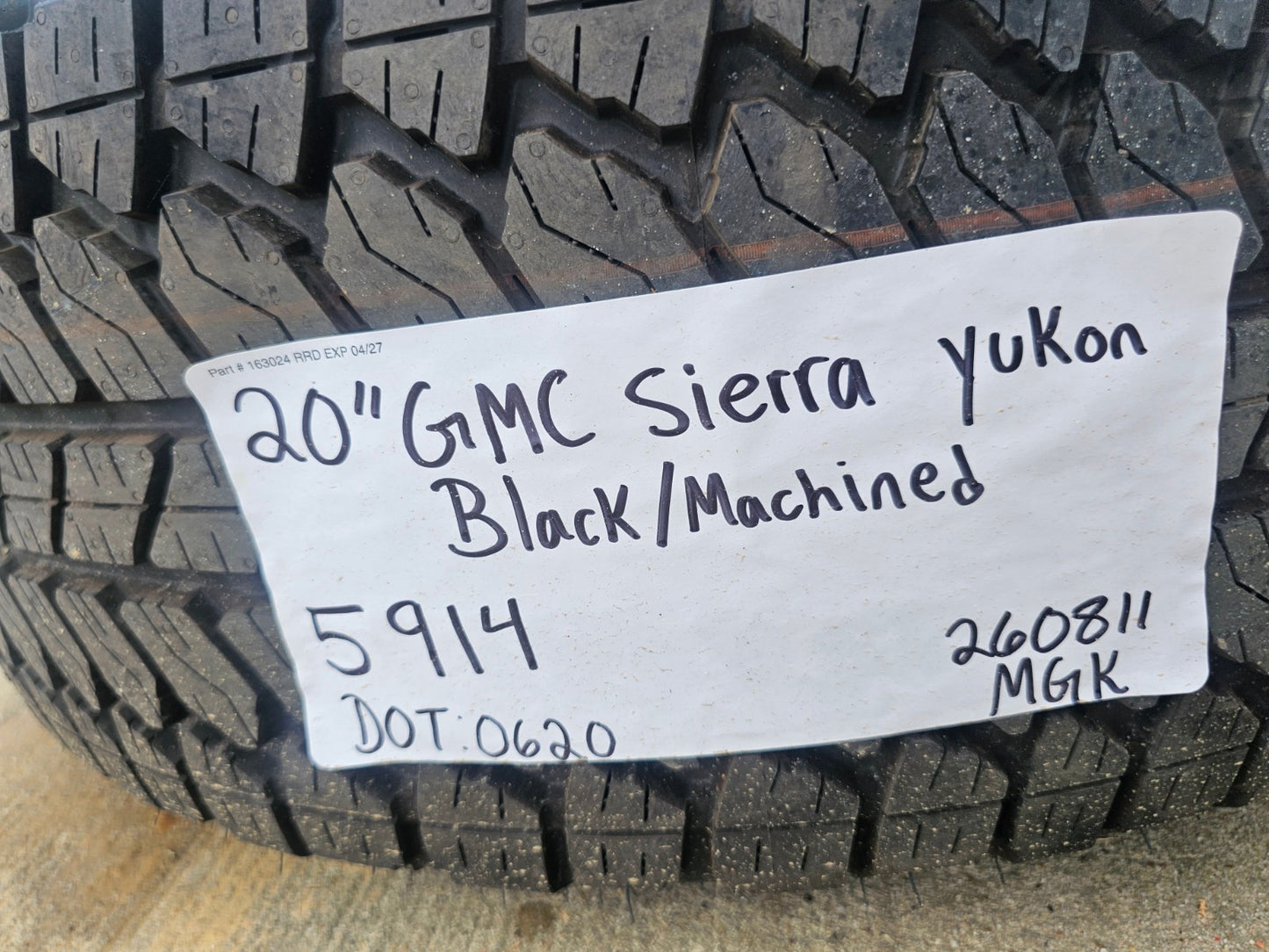 20" GMC Sierra Yukon AT4X Silverado OEM 5914 wheels rims BRIDGESTONE A/T SET NEW
