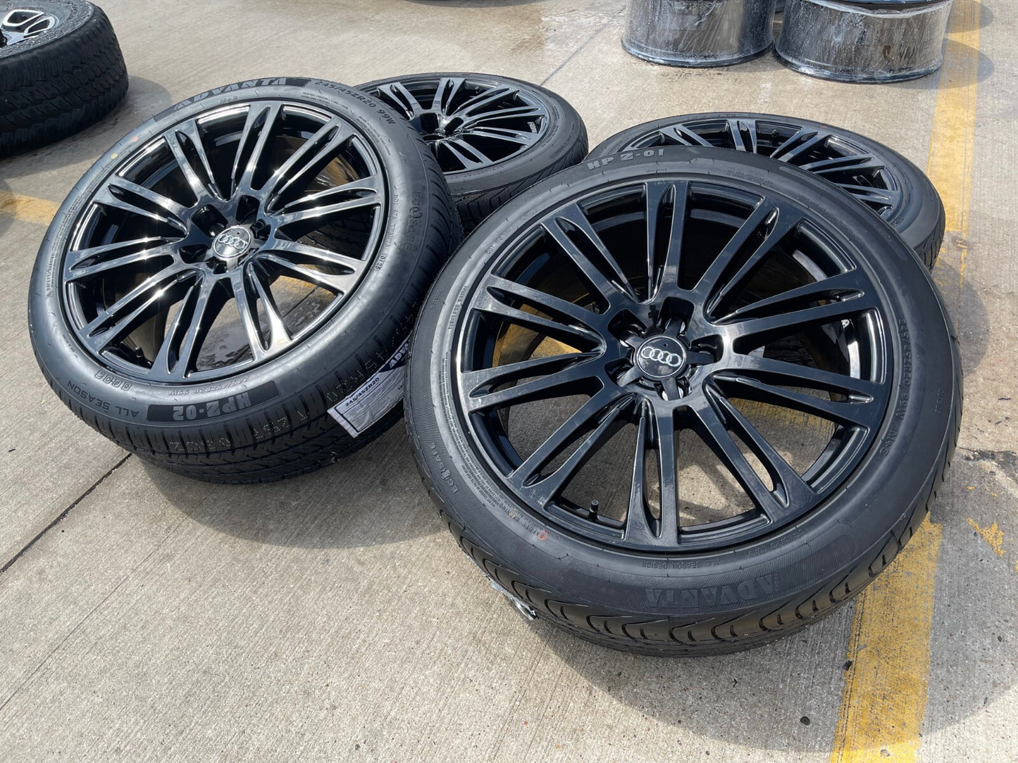 20" Audi A7 OEM wheels rims 58884 black tires NEW