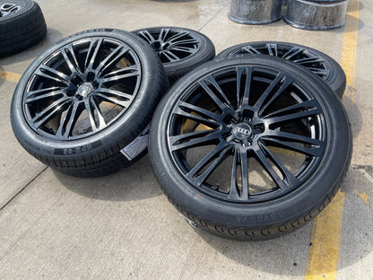 20" Audi A7 OEM wheels rims 58884 black tires NEW