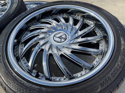 20x8.5 Arza TD221 wheels rims 5x112 5x114.3 5x4.5 Camry Sienna Rav4 Charger