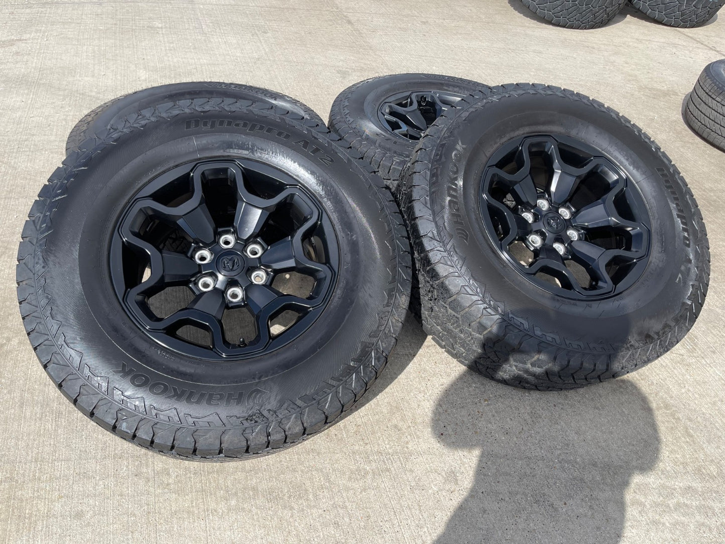18" Dodge Ram 1500 TRX RHO Black OEM 66002 wheels rims SET HANKOOK A/T2 35"
