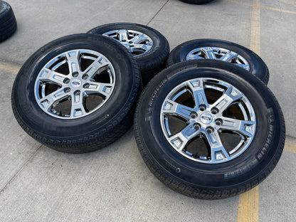 18" Ford F-150 Expedition OEM 10343 chrome rims wheels 2024 2025 2026 MICHELIN