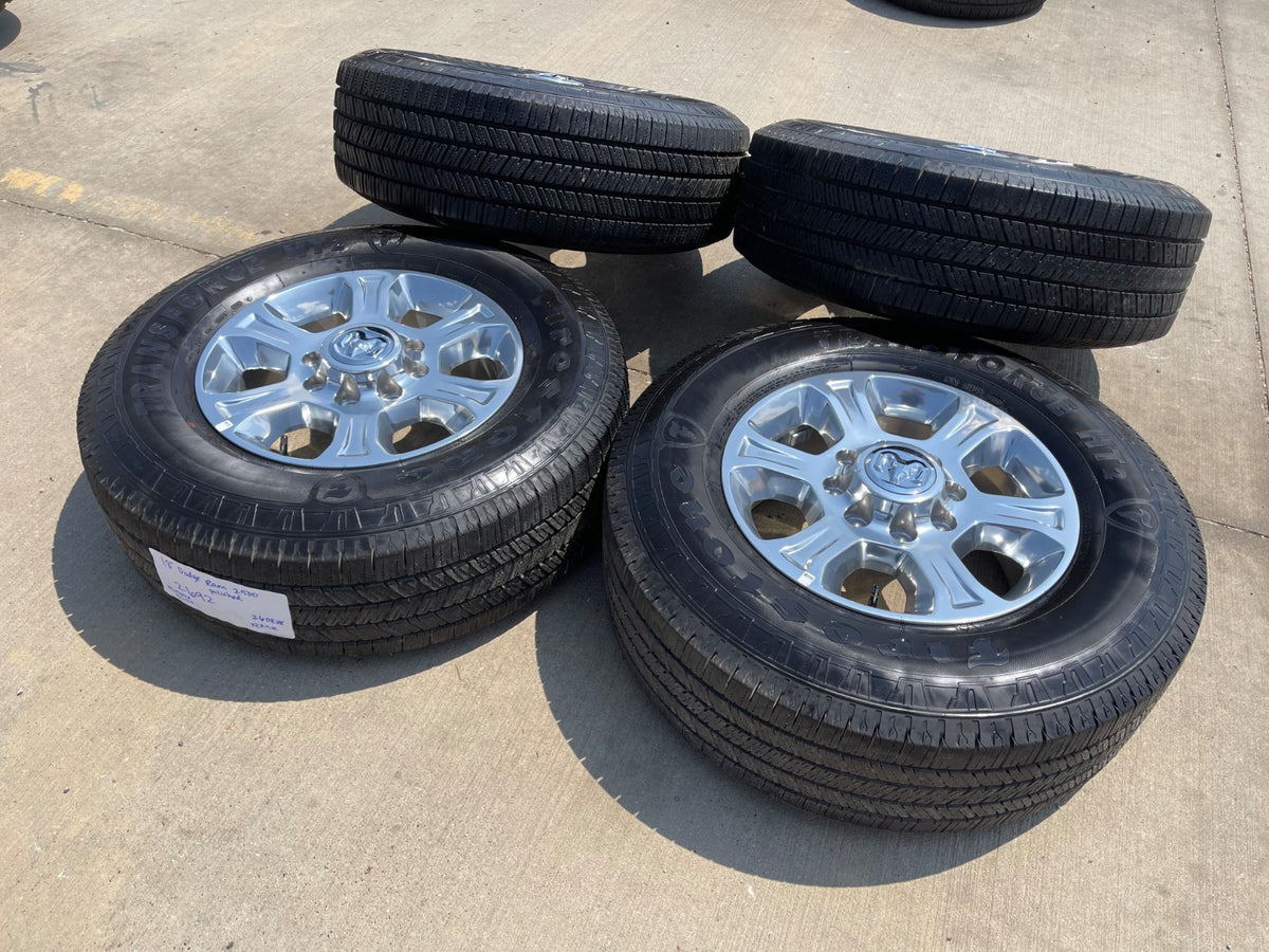 18" Ram 2500 3500 Laramie Power Wagon OEM 2692 wheels rims FIRESTONE H/T2 SET