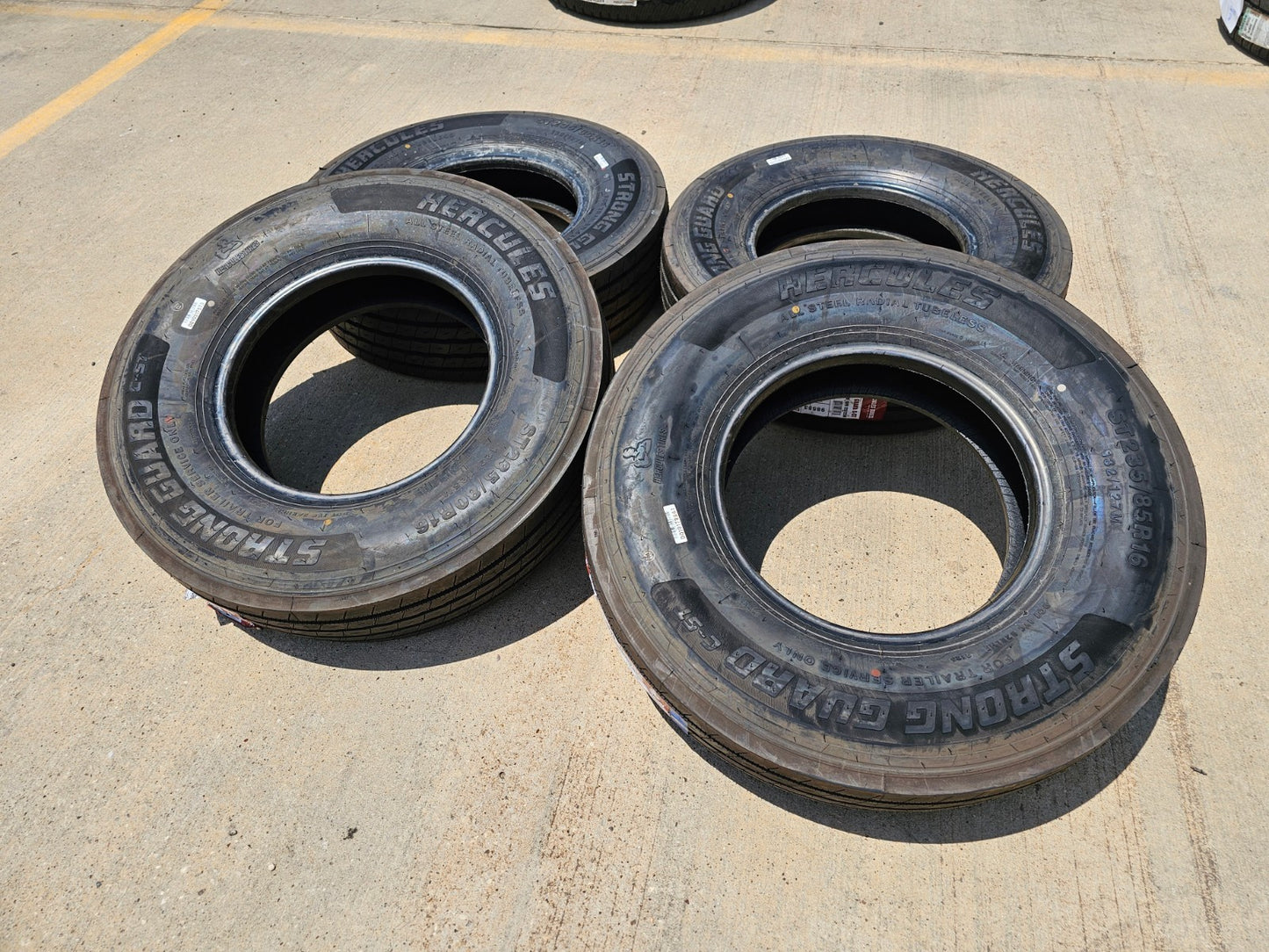 (4) 235/85/16 Hercules Strong Guard C-ST tires 235/85R16 LT 14 ply LR G 132M NEW