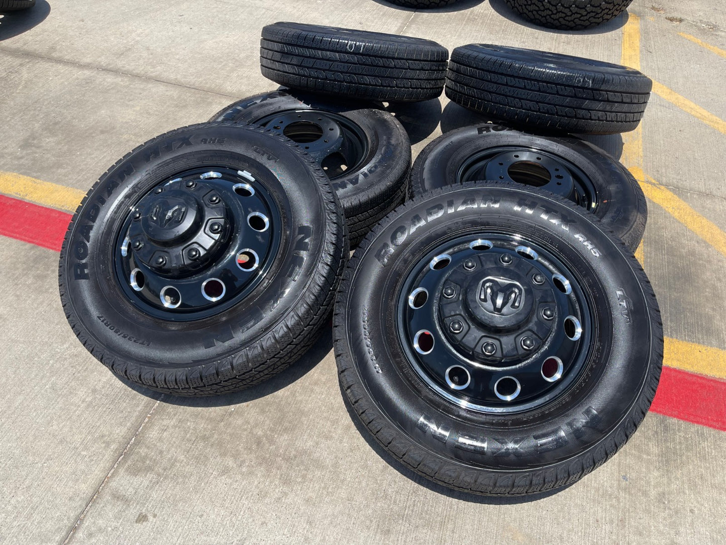 17" Dodge Ram 3500 Dually Laramie wheels rims 2706 2707 OEM black SET 2025 2026
