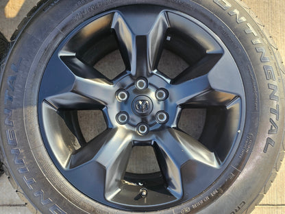 20" Ram 1500 OEM LIMITED Laramie wheels rims black 2675 2722 CONTINENTAL