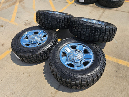 18" Dodge Ram 2500 3500 STEEL chrome OEM 2473 wheels rims KENDA M/T2