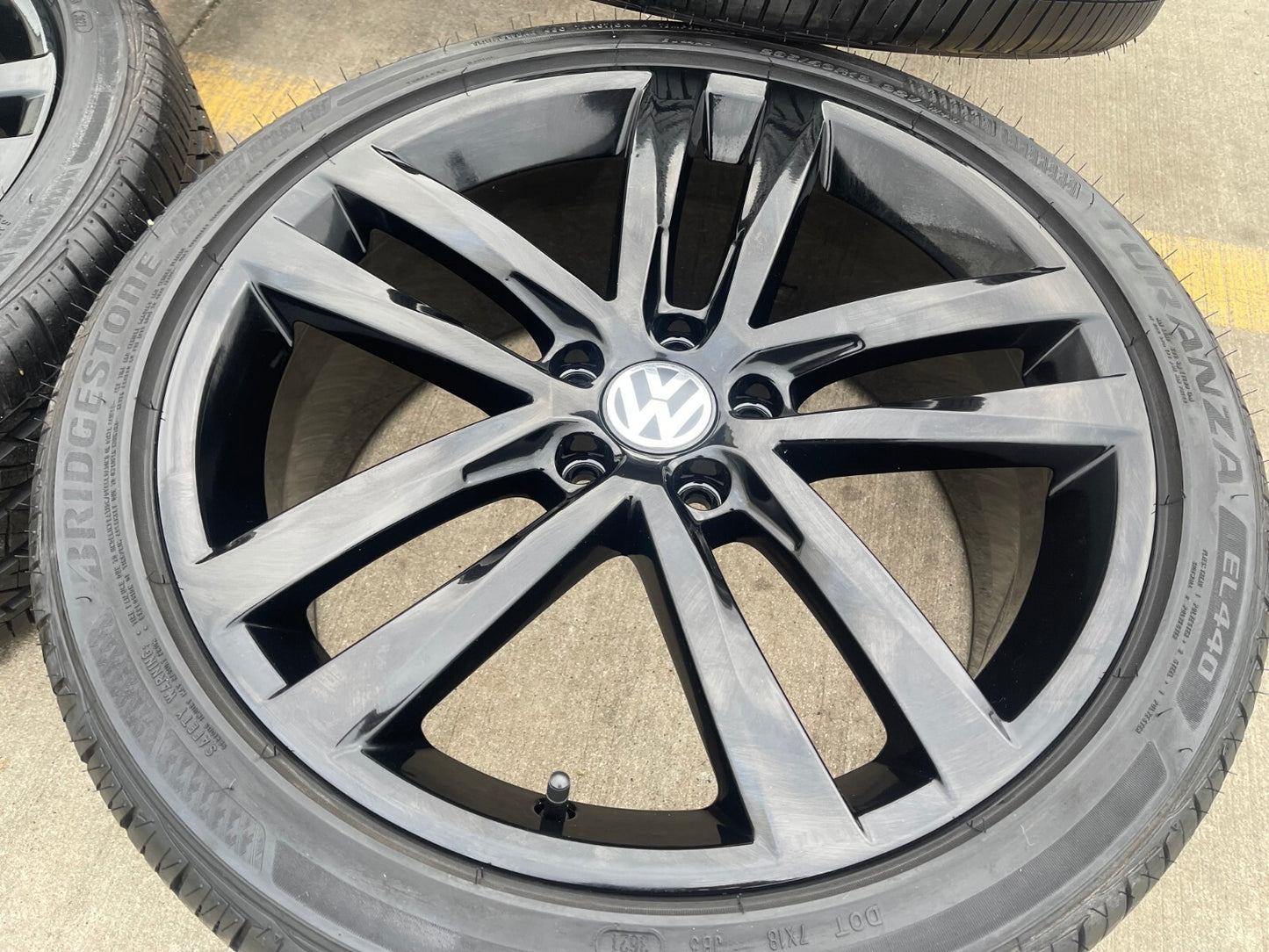 19" VW Passat Golf GTI Jetta OEM Salvador black wheels rims 70002 tires