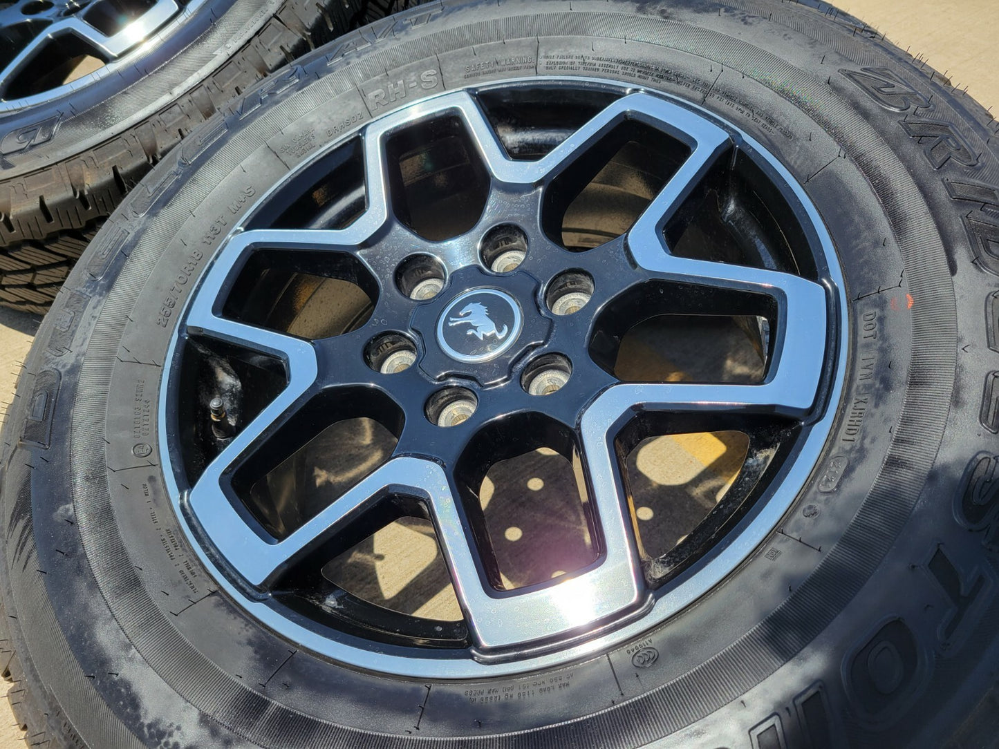 18" Ford Bronco wheels rims black 95213 Ranger tires tires BRIDGESTONE A/T