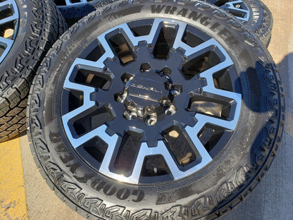 22" Chevy Silverado GMC Sierra 2500 OEM wheels rims 2023 2024 2025 NEW A/T tires