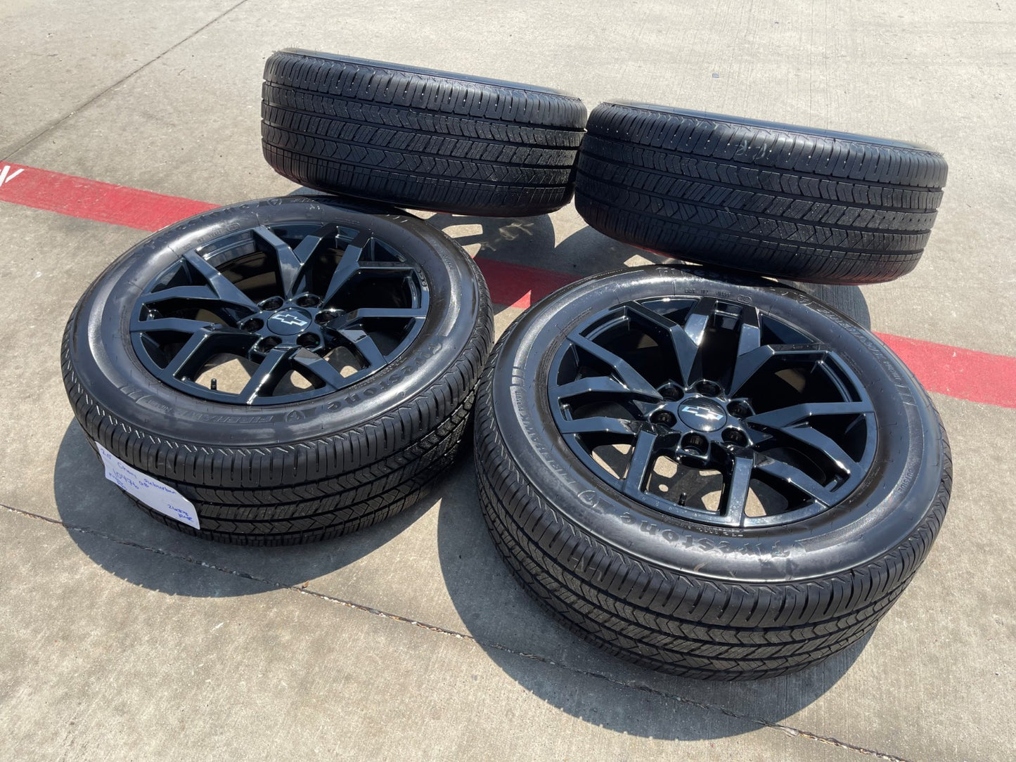 20" Chevy Tahoe PPV Silverado 1500 OEM 14076 wheels rims FIRESTONE FIREHWAWK SET