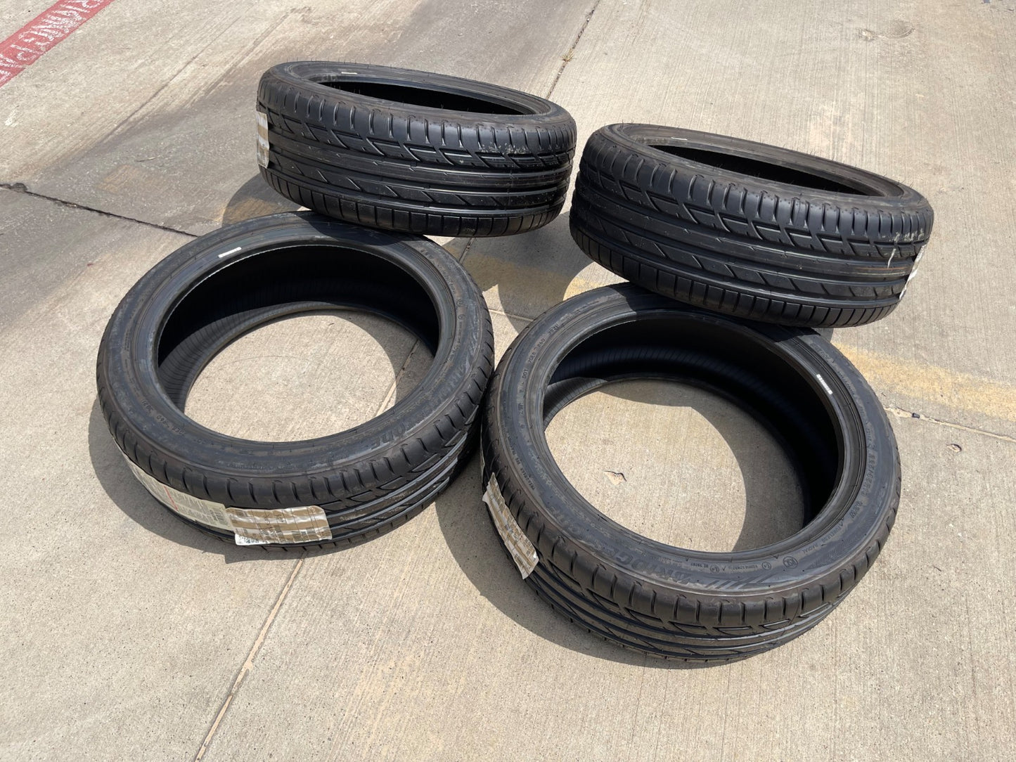 (4) 225/45/19 Bridgestone Potenza S001 RFT tires 225/45R19 92W BRAND NEW!