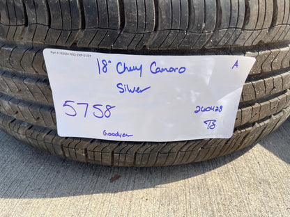 18" Chevy Camaro RS OEM wheels rims 5758 tires GOODYEAR