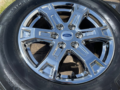 18" Ford F-150 Expedition OEM chrome rims wheels tires MICHELIN