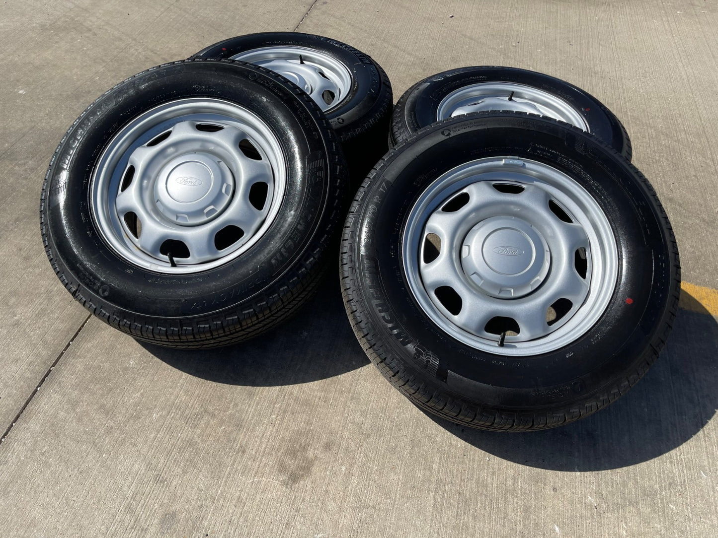 17" Ford F-150 OEM rims wheels 3857 tires steel 2024 2025 2026 2027 MICHELIN NEW