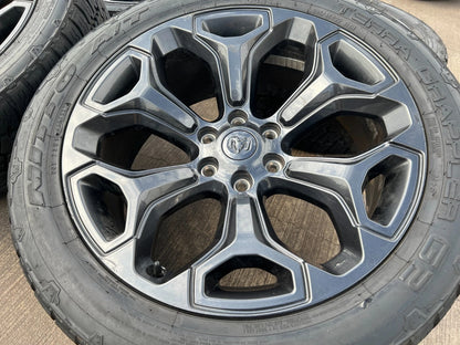 22" Dodge Ram 1500 OEM Laramie wheels LIMITED Gray 2685 2727 tires