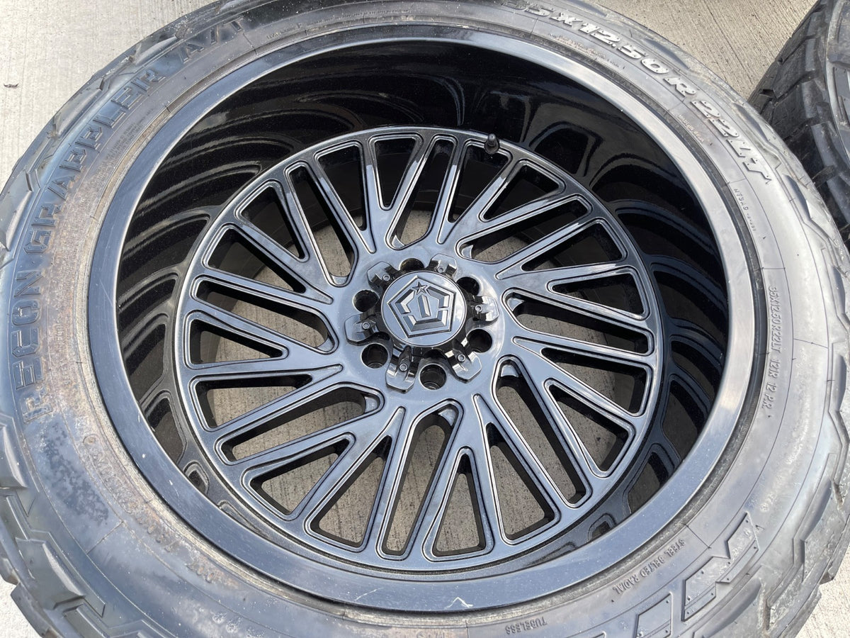 22x12 TIS 553B Chevy Silverado Ford F-150 RAM wheels rims 6x139 6x135
