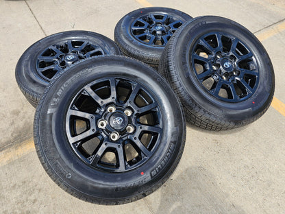 18" Toyota Tundra Sequoia TRD PRO black OEM wheels rims 75157 NEW MICHELIN