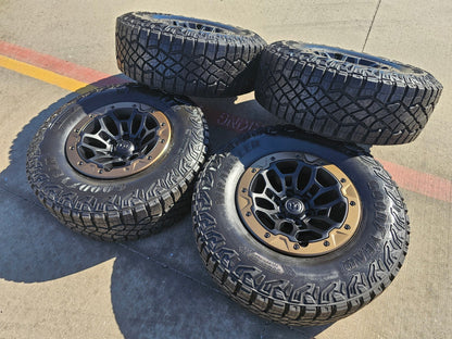 18" Dodge Ram 1500 TRX Beadlock OEM bronze RHO wheels rims 2735 tires NEW 35"
