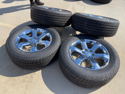 20" Ford F-150 OEM rims wheels CHROME 10347 Expedition SET HANKOOK A/T2 NEW