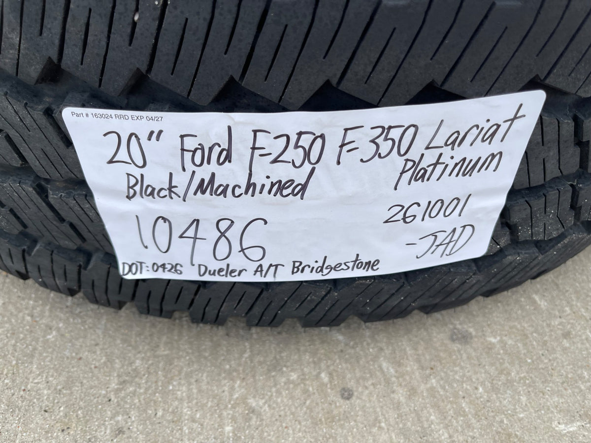20" Ford F-250 F-350 OEM Lariat Platinum wheels rims 10486 SET BRIDGESTONE NEW