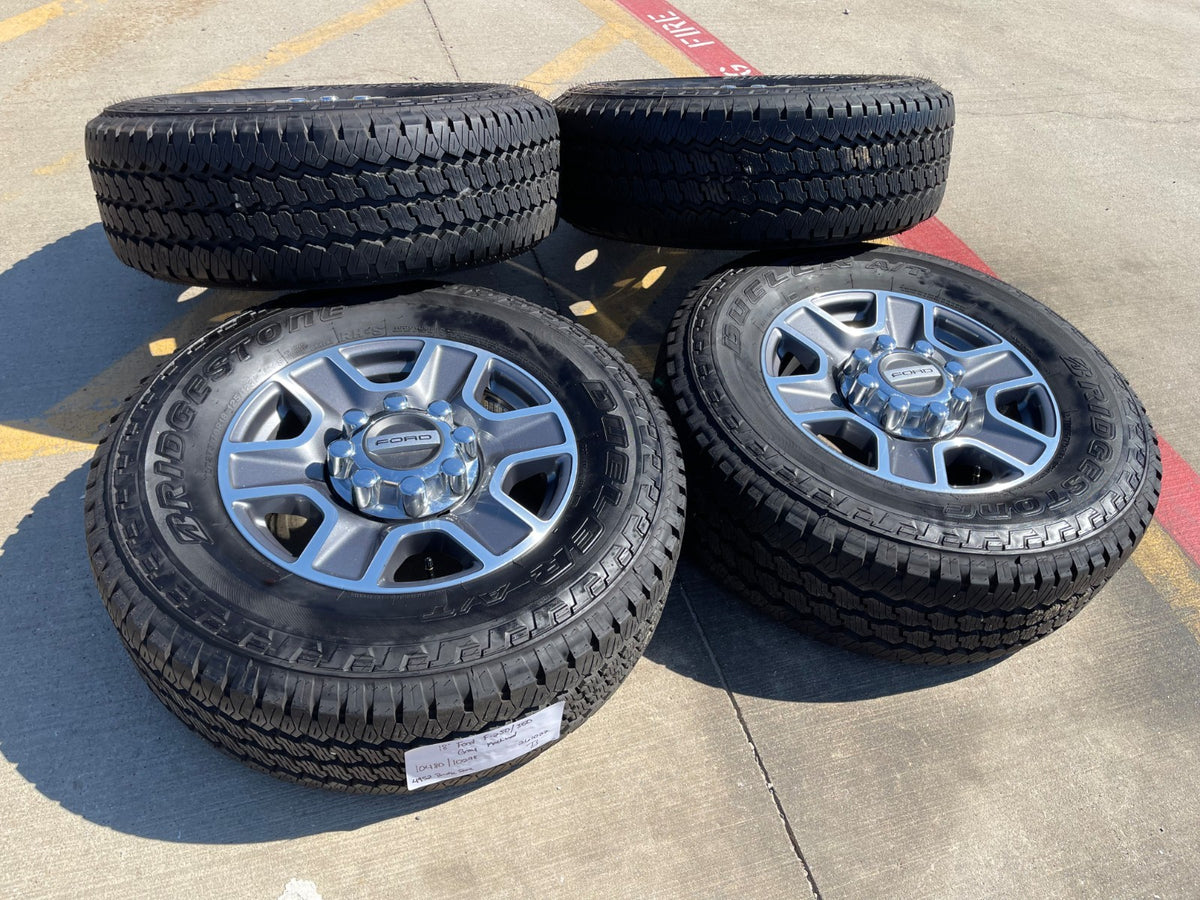 18" Ford F-250 F-350 Lariat FX-4 OEM wheels 10480 10298 BRIDGESTONE A/T SET NICE