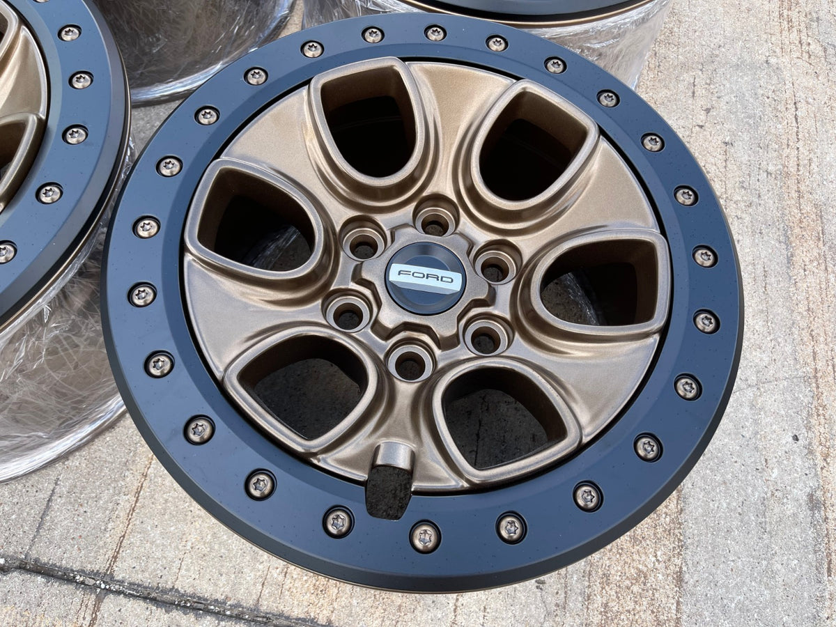17" Ford F-150 Raptor OEM BEADLOCK rims wheels 10459 95210 BRONZE 2026 2027 NEW