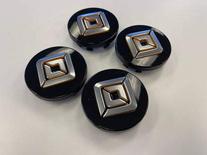 (4) Rivian R1T R1S OEM center caps black 2022 2023 2024 2025 2026