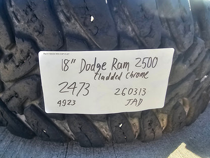 18" Dodge Ram 2500 3500 STEEL chrome OEM 2473 wheels rims TOYO M/T 35"