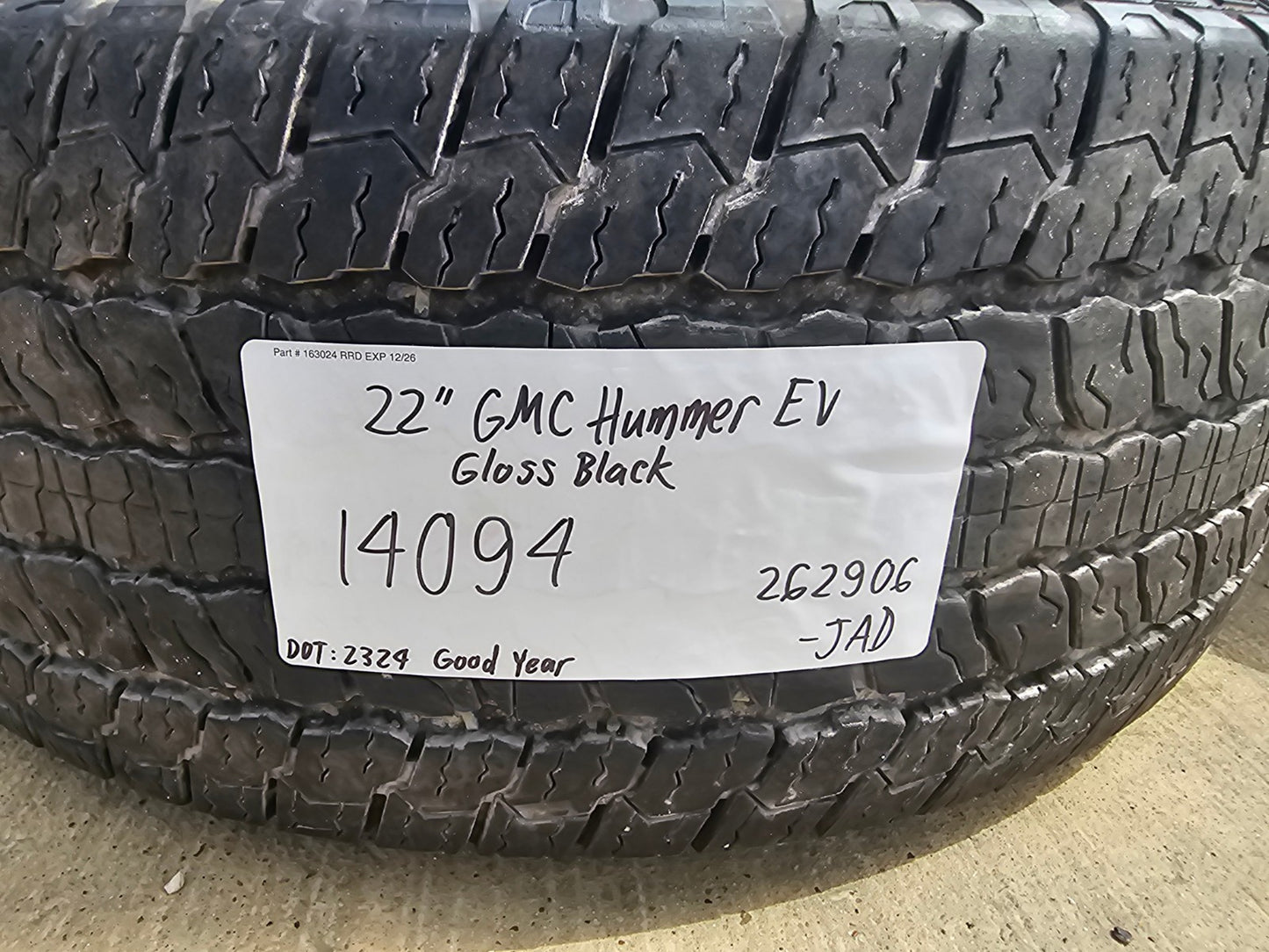 22" Hummer EV HEV 2500 OEM 8x165 14094 wheels rims 2024 2025 2026 2027
