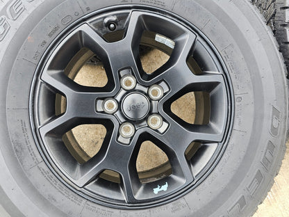 17" Jeep Wrangler Rubicon OEM 9218 wheels rims Gladiator tires SET DUELER A/T