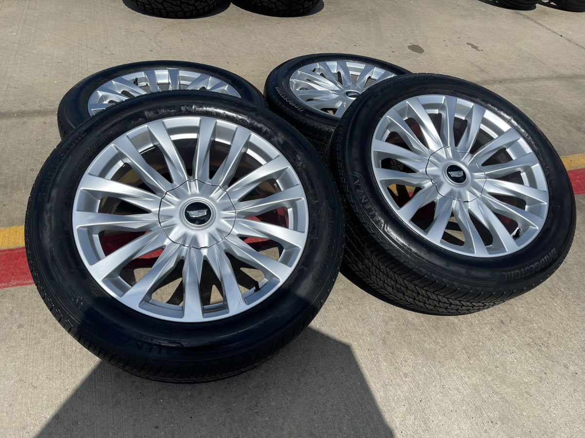 22" Cadillac Escalade Platinum OEM wheels rims 95026 4873 tires SET BRIDGESTONE