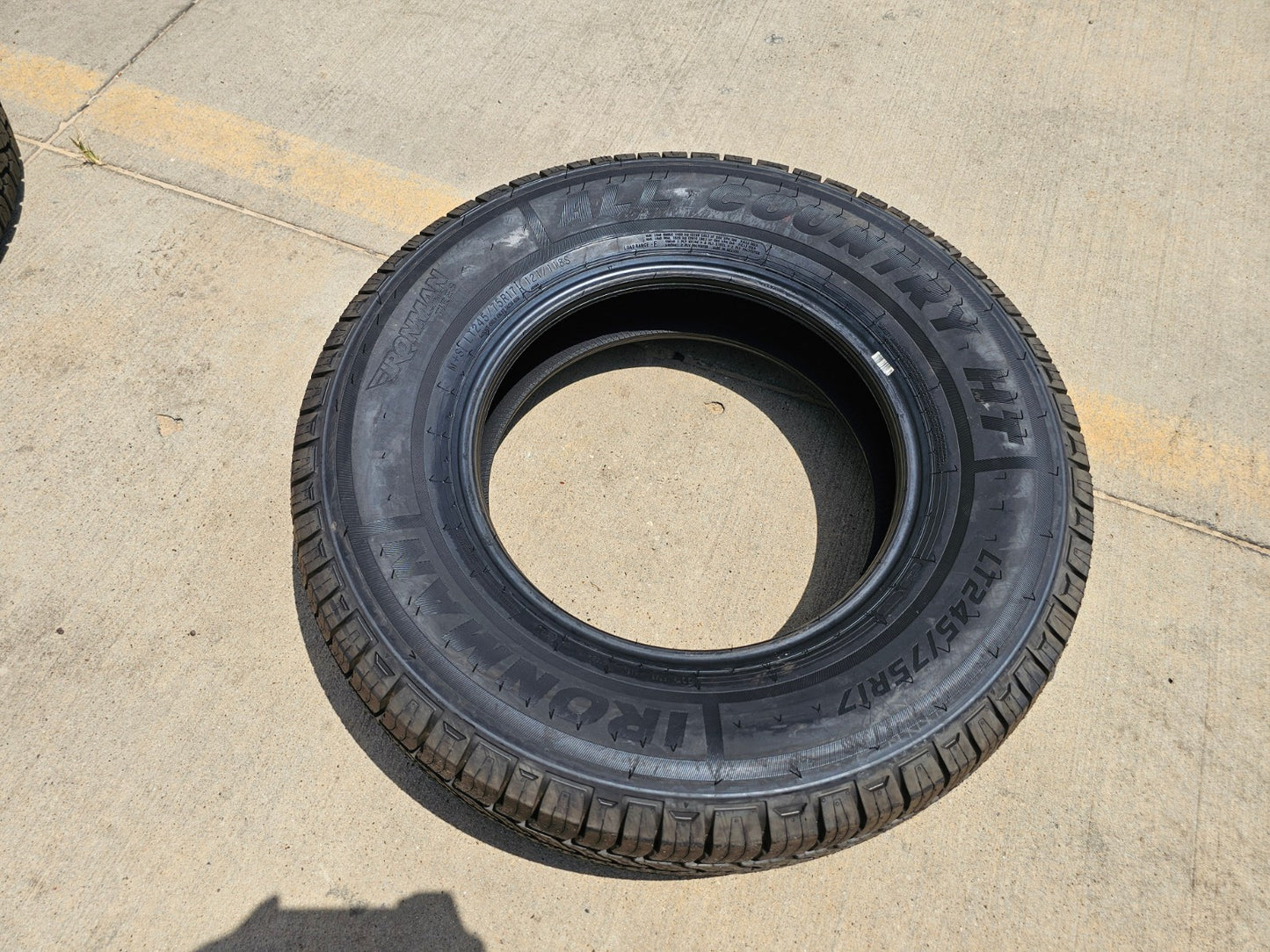 (1) 245/75/17 Ironman All Country H/T tire 245/75R17 M+S 121S LT 10 ply LRE NEW