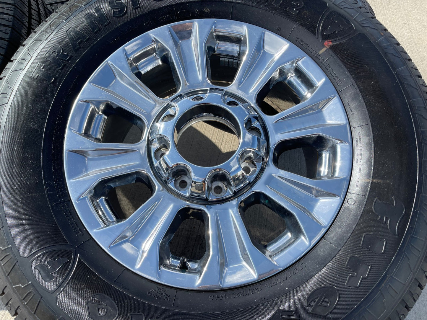 18" Ford F-250 F-350 LARIAT OEM CHROME rims wheels SET 10097 tires FIRESTONE