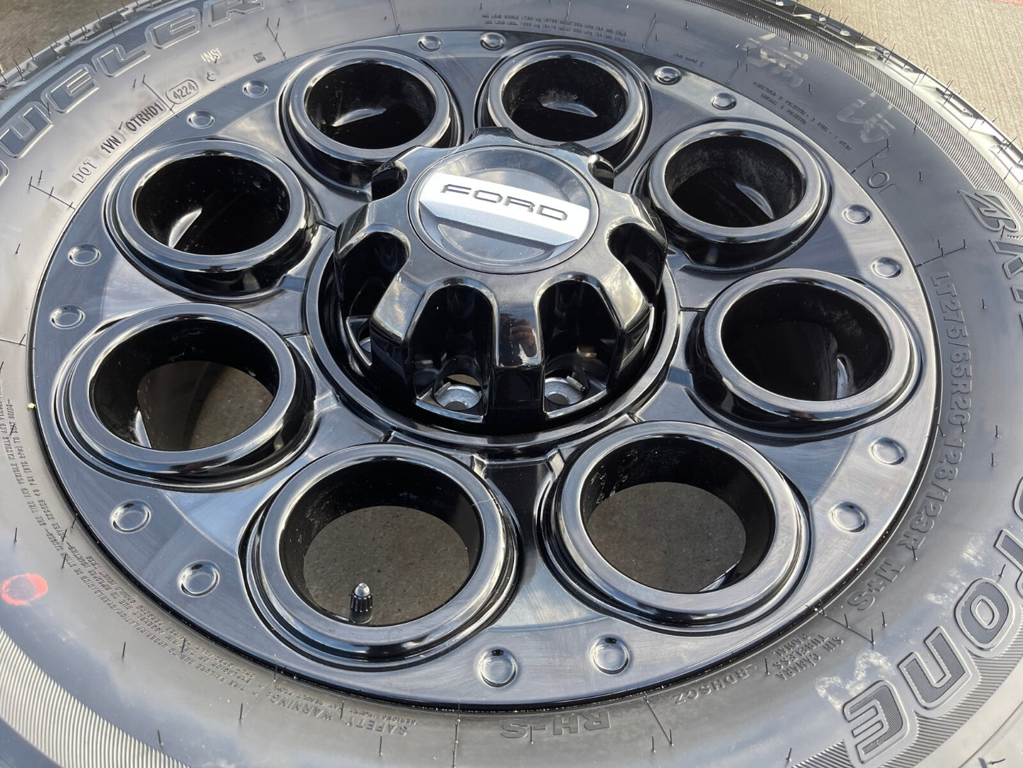 20" Ford F-250 F-350 OEM black Lariat 10299 10484 wheels rims 2024 2025 2026 NEW