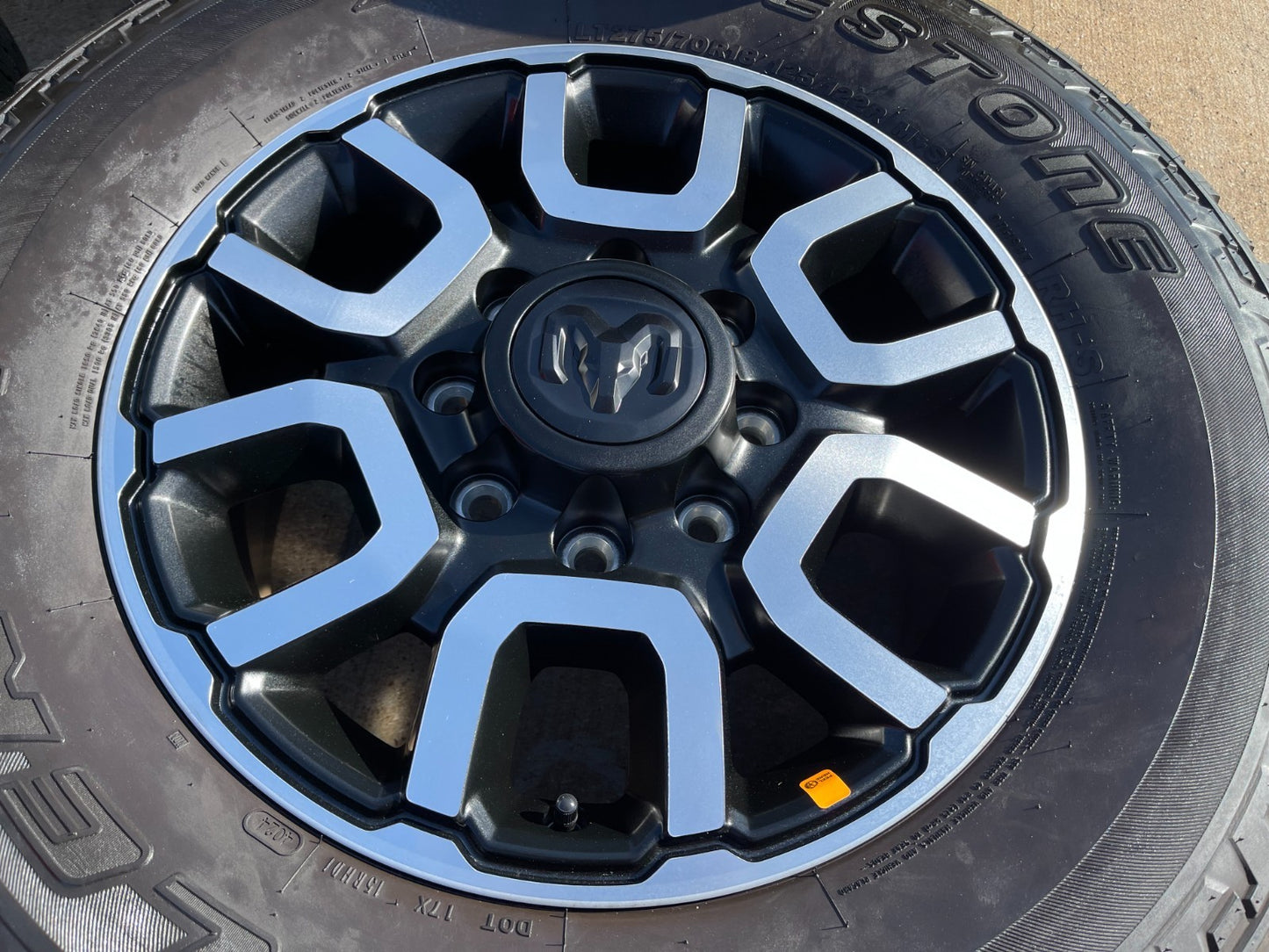 18" Ram 2500 3500 LARAMIE OEM wheels rims 2694 tires BRIDGESTONE A/T
