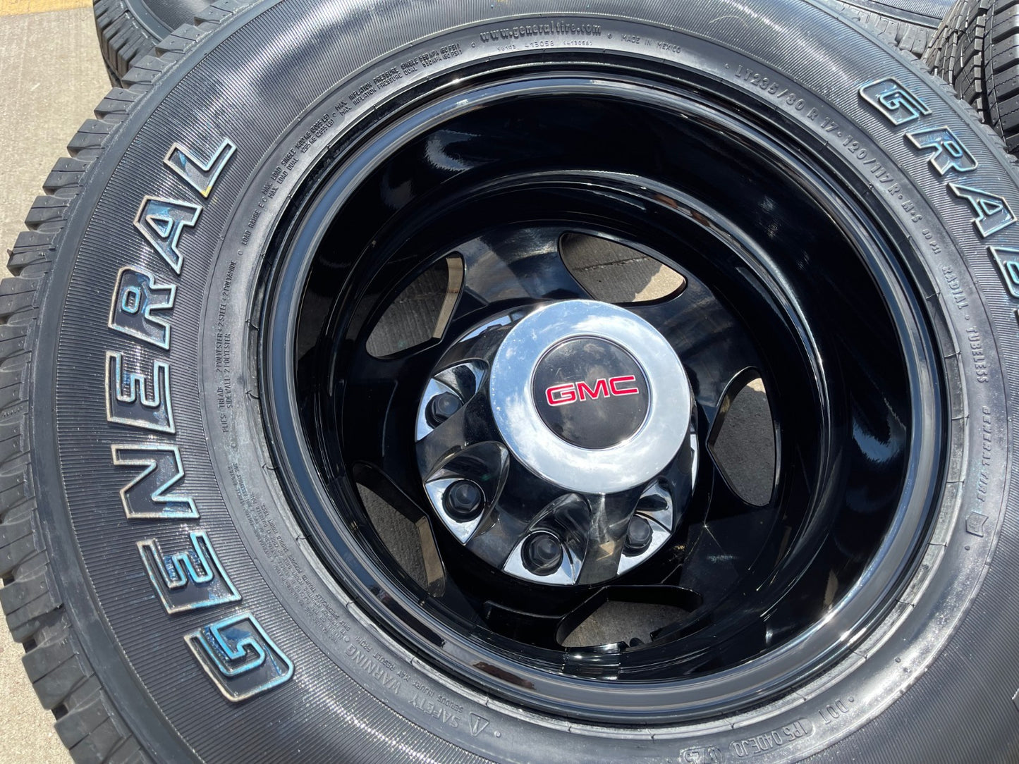 17" GMC Sierra Chevy Silverado 3500 Black Dually rims wheels OEM 5519 5520 NEW