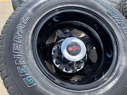 17" GMC Sierra Chevy Silverado 3500 Black Dually rims wheels OEM 5519 5520 NEW