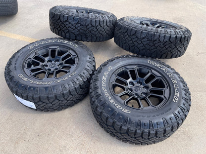 18" Dodge Ram 1500 Rebel Black OEM 95935 wheels rims SET DURATRAC A/T NEW