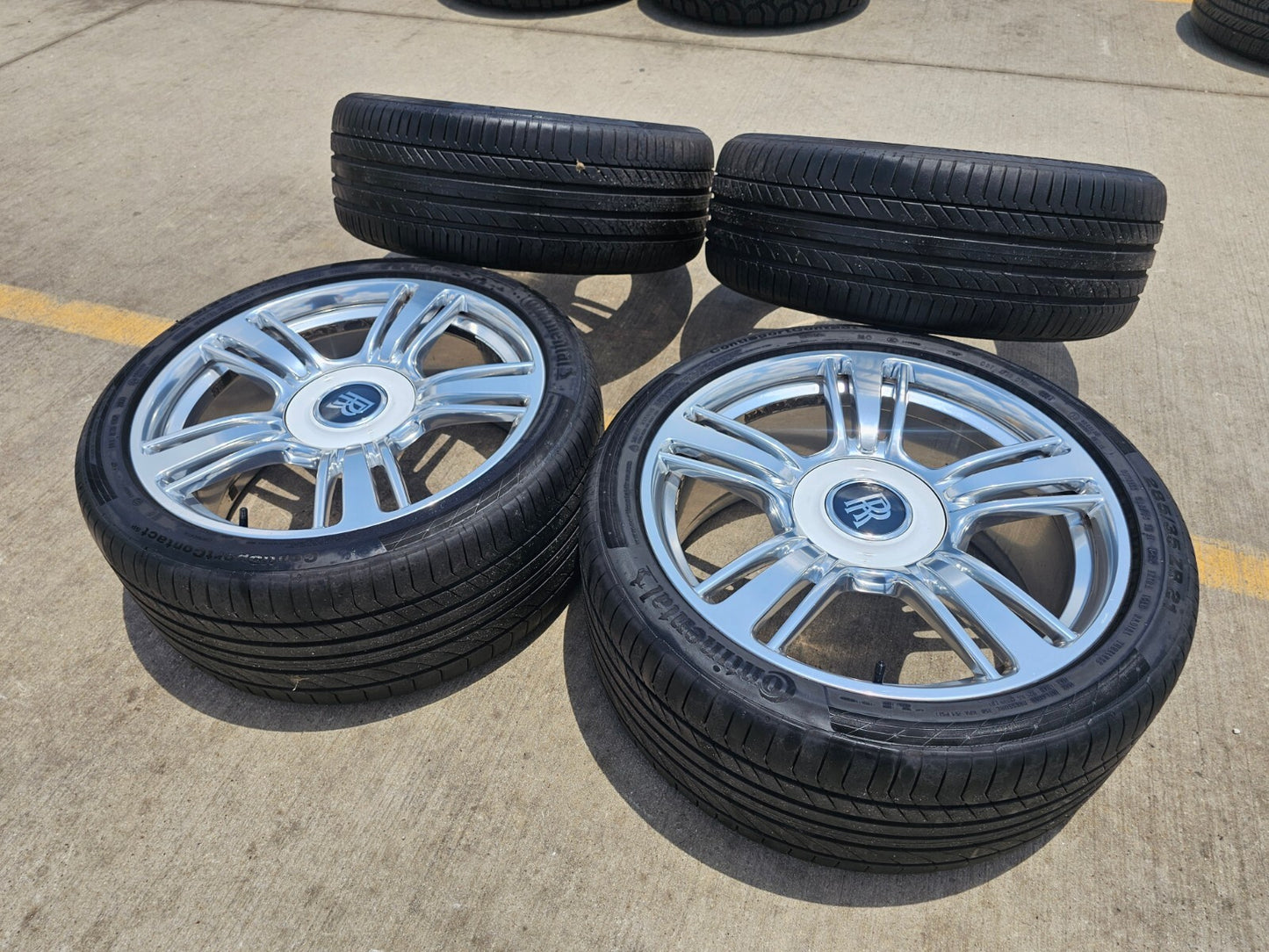 21" Rolls Royce Wraith Ghost Dawn OEM wheels rims tires 5x120 CONTINENTAL