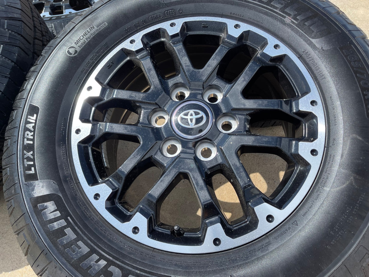 18" Toyota Tundra TRD OEM black wheels rims 75273 Sequoia SET MICHELIN NEW