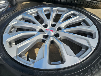 22" GMC Yukon Sierra DENALI OEM wheels rims SET 14025 97000 tires PIRELLI NEW