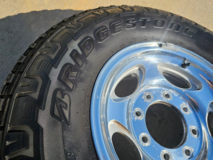 16" Ford F-250 F-350 Excursion OEM 3408 polished wheels rims SET BRIDGSETONE