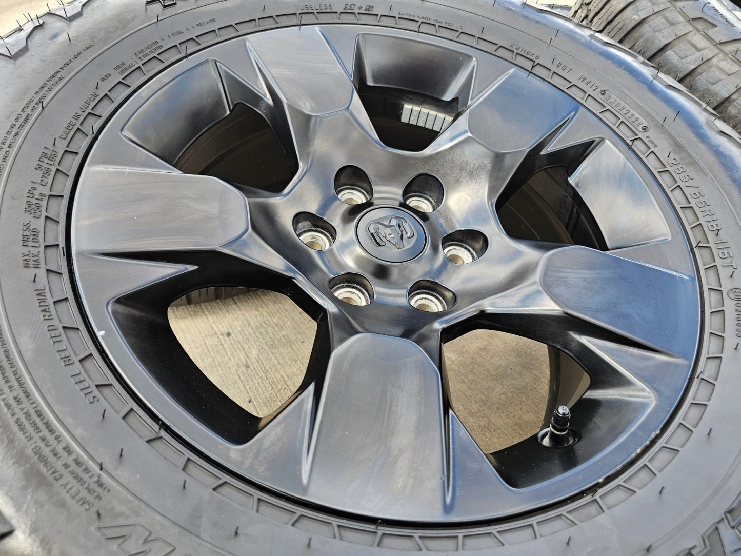 18" Ram 1500 OEM 2669 wheels rims black 2022 2023 2024 2025 2026 FALKEN A/T3