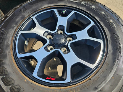 17" Jeep Wrangler Rubicon OEM 9218 wheels rims Gladiator tires DUELER A/T NEW