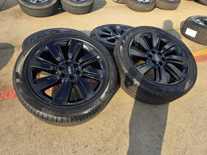 22" Lincoln Navigator OEM rims wheels Black Label 95384 10496 tires PIRELLI NEW