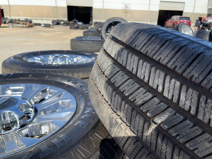 18" Ford F-250 F-350 LARIAT OEM CHROME rims wheels SET 10097 tires FIRESTONE